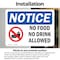 Signmission No Food No Drink Allowed, 14 in W x Rectangle, Vinyl Decal OS-2PACK-NS-D-1014-L-16123 - alternate 2